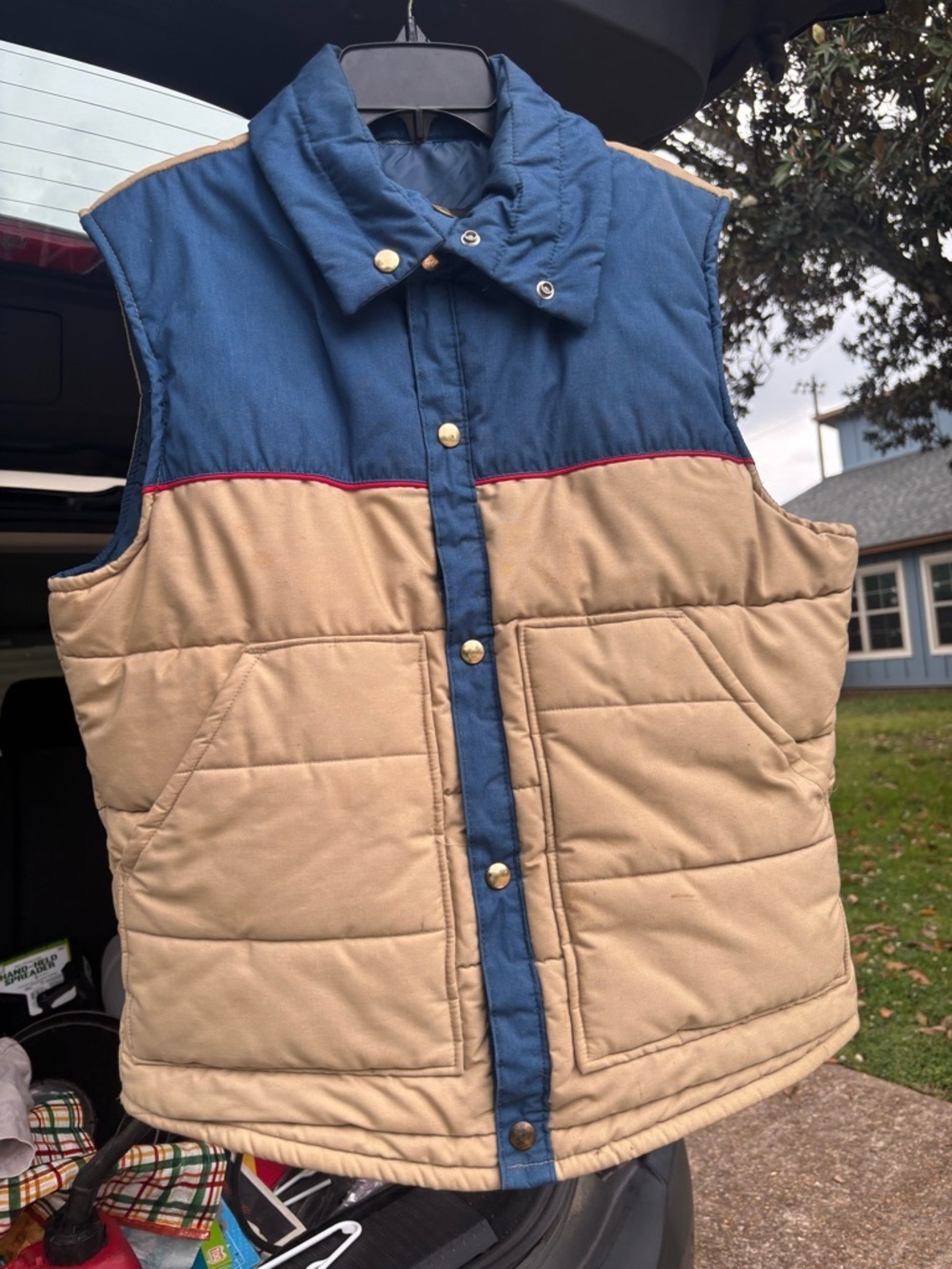 Vintage Walls Blizzard-Pruf Insulated Down Puffer Vest Mens Made in USA *FLAW